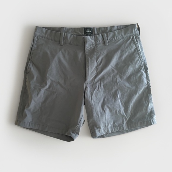 J.Crew Stretch Chino Shorts flex stretch Re-Imagined 7” Inseam Gray, Men’s 33 - Picture 1 of 6